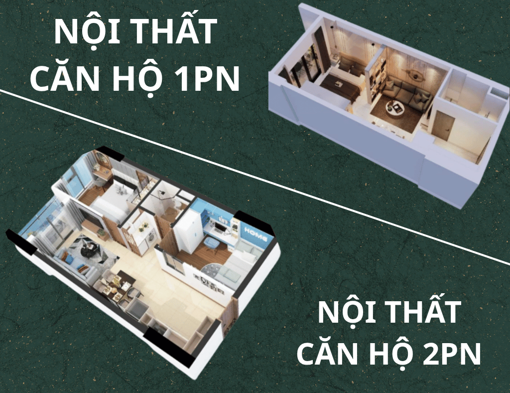 Nội thất căn hộ 1PN và 2PN