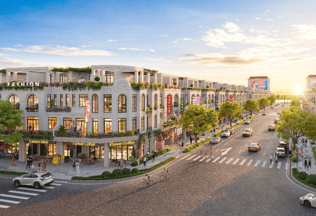 Dãy shophouse ven đường tại dự án ven Quốc lộ 19