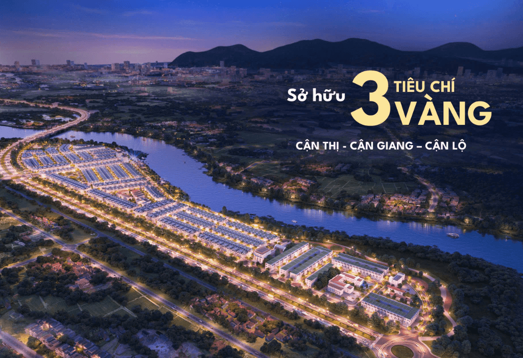 Vị trí tam cận trung tâm – sông – Quốc lộ 19
