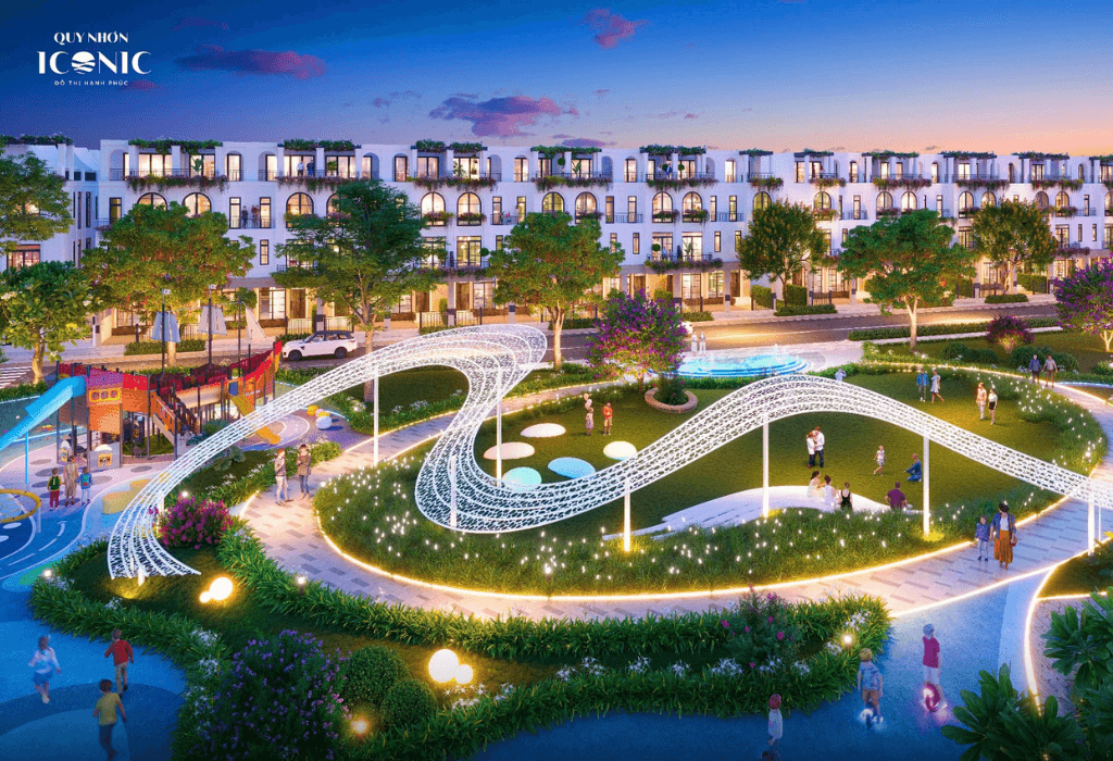 Công viên nội khu với quảng trường nhạc nước tại Quy Nhơn Iconic