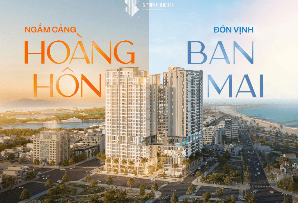 Phối cảnh hai tháp The Sea & The Harbour tại Simona Heights